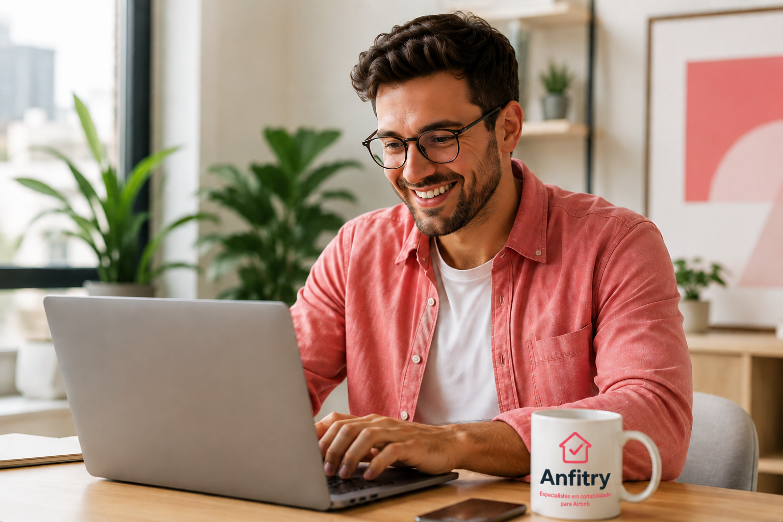 Anfitrião gerenciando seus imóveis com a Anfitry